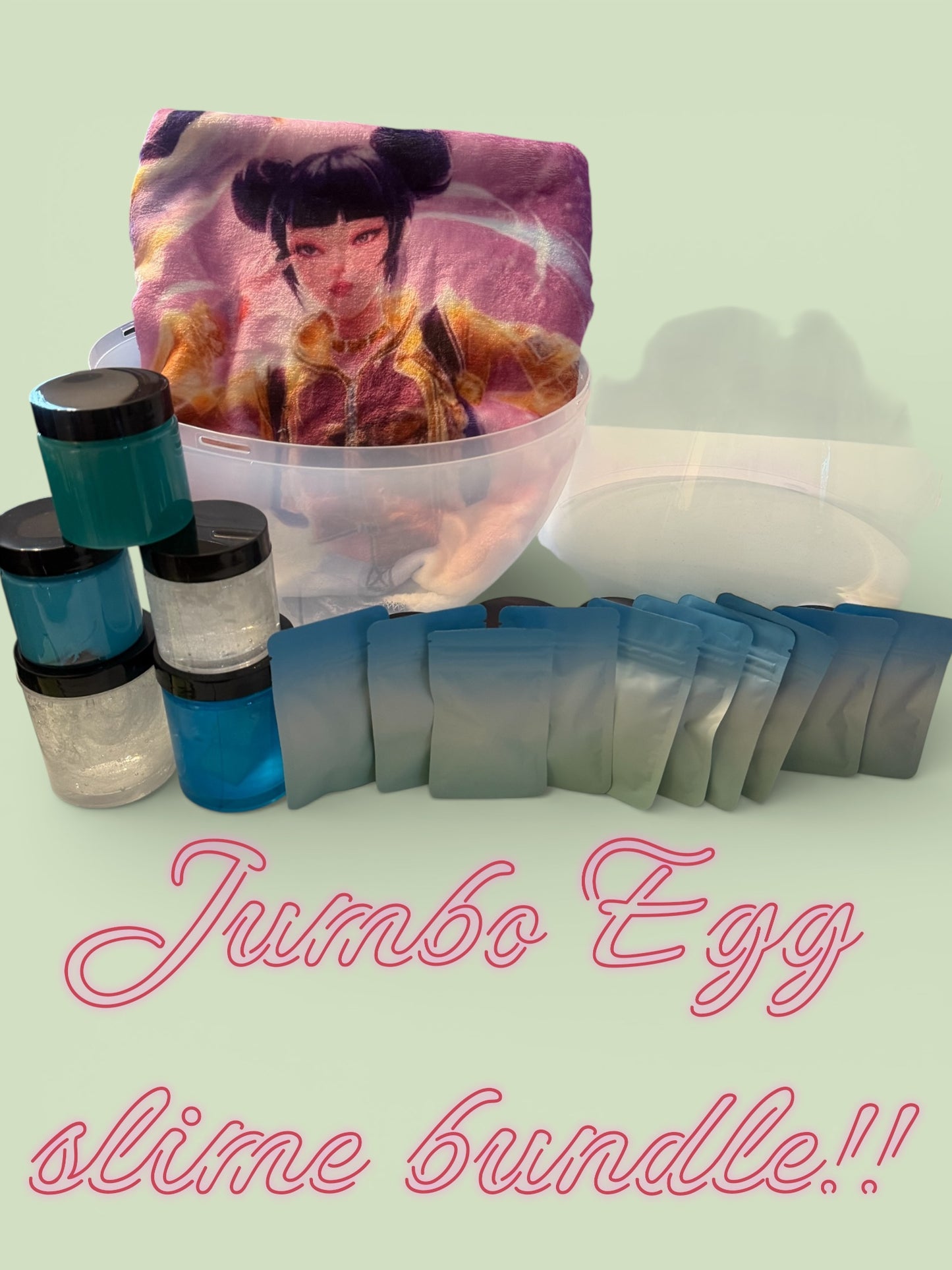 Jumbo Egg Slime Bundle!! Toddler size blanket